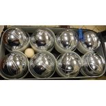 A Redwood Leisure eight piece steel French boules set,