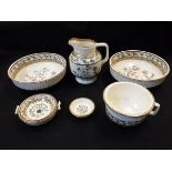 A Victorian Copeland "The Ashburne" pattern toilet set in the Aesthetic taste,