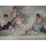 AFTER SIR WILLIAM RUSSELL FLINT "Bathers", colour print,limited edition no'd 376/850,