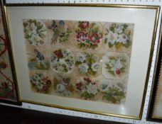 Three various needleworks to include a cross stitch panel,