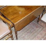 A 19th Century mahogany and inlaid Pembroke table,