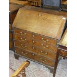 A 19th Century oak bureau,