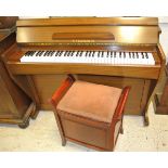 A Mickleburgh mahogany cased piano,