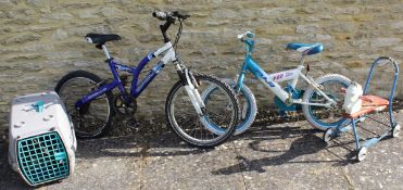 Two children's bikes,