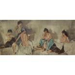 AFTER SIR WILLIAM RUSSELL FLINT "Bathers", colour print,limited edition no'd 376/850,