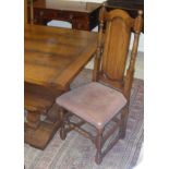 A Gateway Antiques oak refectory style dining table,