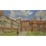 AFTER ROXBY BOTT "Queen's college Cambridge", colour print, limited edition colour no'd 11/350,