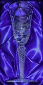 A Royal Doulton Finest crystal cut glass goblet inscribed "To celebrate the millennium year 2000"