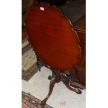 A modern mahogany tea table,