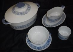 A collection of Royal Doulton Cranbourne dinner wares to include dinner plates, soup bowls,