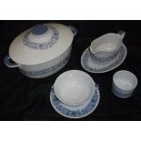 A collection of Royal Doulton Cranbourne dinner wares to include dinner plates, soup bowls,