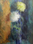 YVONNE TOCHER "Flowers in a vase", oil on board, signed lower right,
