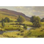 JULIAN BARROW "Strathsdale Rosshire", oil on canvas,