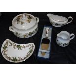 A Royal Worcester Arden pattern cake plate and matching slice,