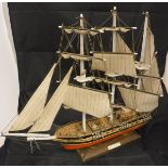 A part wood model of Pailebot S.V.