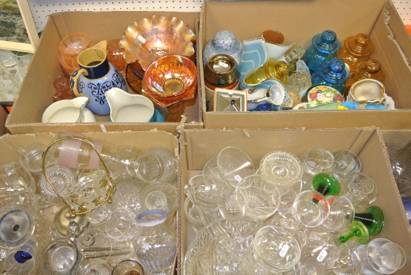 Seven boxes of assorted decorative china to include various plates, tureens,