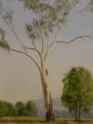 RON TERRY "Lonely Tree", oil on canvas, signed lower left, together with CARY THOMAS "Nude",