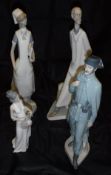 Four Lladro figures comprising "Nurse", "Doctor with stethoscope",