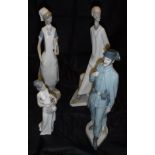 Four Lladro figures comprising "Nurse", "Doctor with stethoscope",