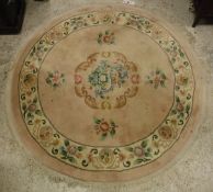 A Chinese superwash circular rug,