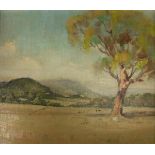 ERNEST SALTER "Australian Landscape", oil on board, signed lower left,