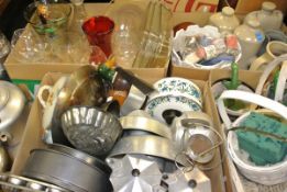 Seven boxes of assorted sundry household items to include Benetti and Cona coffe makers,