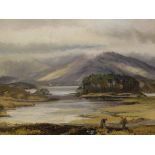 M T E SPENCE "Highland Landscape", oil on canvas,