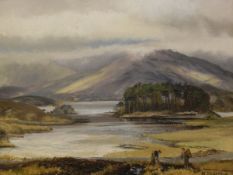 M T E SPENCE "Highland Landscape", oil on canvas,