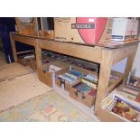 A Victorian farmhouse kitchen table,