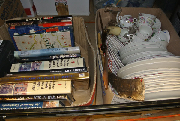 Two boxes of assorted records by various artists, a box of assorted coffee table books, - Image 3 of 3