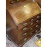 A George III mahogany bureau,