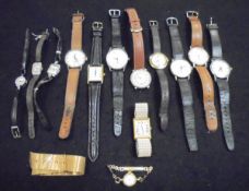 A box of assorted wrist watches to include Avia, Timex, Mavin etc.