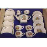 A Royal Cauldron Corona commemorative dolls tea set for the Coronation of Queen Elizabeth II 1953