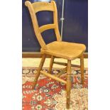 Four elm and beech bar back chairs,