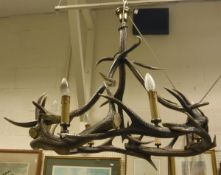 An antler electrolier (six light) CONDITION REPORTS Basically in good order