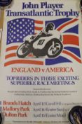 A selection of racing posters to include AFTER STANBURY FOLEY "John Player Transatlantic Trophy