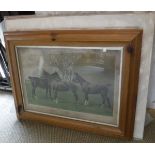 AFTER P PALFREY "Hackney Mares" colour print together with AFTER HENRY ALKEN "Wild Duck Shooting",