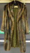A mink coat bearing Maxwell Croft London and Bath label to the interior