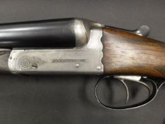 A K D Radcliffe of Colchester 12 bore shotgun, double barrel, side by side, box lock, ejector,