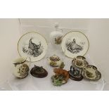 A collection of sundry items relating to country pursuits to include a Palissy Game Series part