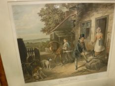 AFTER E F LAMBERT "The Sportsman preparing" and "The Sportsman visit",