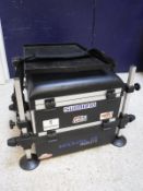 A Koala Products KS-5 fisherman's seat box with bait tray and legs,