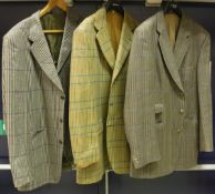 Three gentleman's plaid jackets by Magee