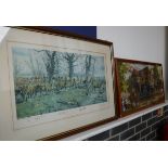 AFTER GORDON KING "The Garth and South Berks Hunt near Beech Hill 1983", colour print,