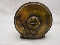 An Allcock's "Moscrop" 3" brass trout fly reel