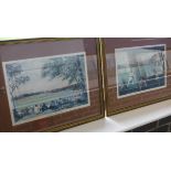 20TH CENTURY ENGLISH SCHOOL "The Hunt", a set of four colour prints,