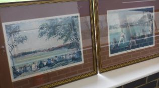 20TH CENTURY ENGLISH SCHOOL "The Hunt", a set of four colour prints,