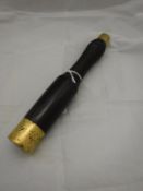 A brass mounted lignum vitae salmon fisher's priest with turned handle