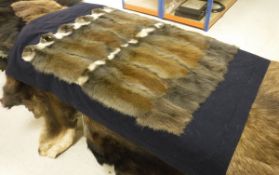 A Rowland Ward travel rug, mounted with 12 Blue Monkey pelts (possibly Mount Kenya Sykes' Race),