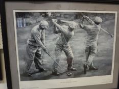 AFTER MICHAEL FIELD "Ben Hogan", limited edition black and white print No'd.